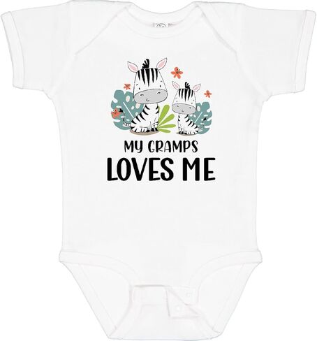 بدلة الأطفال Inktastic Zebra My Gramps Loves Me Baby in Saudi Arabia
