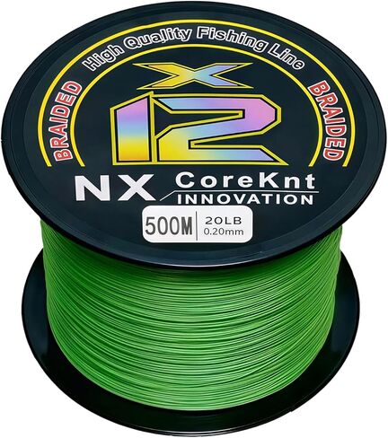 Braided Fishing Line, 12 Strands Pro Grade Braid Fishing Line - Abrasion Resistant - Zero Stretch - Super Tough - Braided Lines for Saltwater or Freshwater in Saudi Arabia