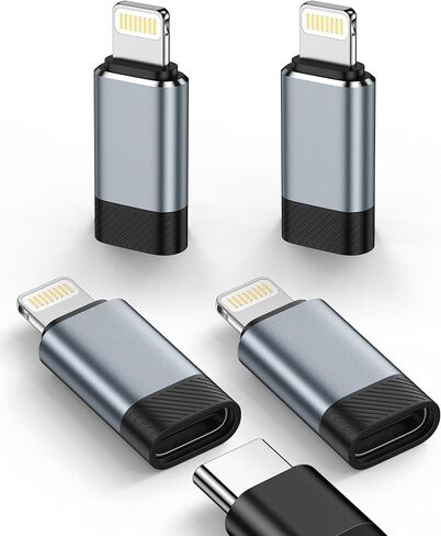 USB C to Lightning Adapter 4 Pack, Fast Charging & Data Sync USB-C Female to Lightning Male Converter for iPhone 14 13 12 11 Pro Max XR X, iPad, AirPods, Type C to Lightning Adapter – No Headphone/OTG in Saudi Arabia