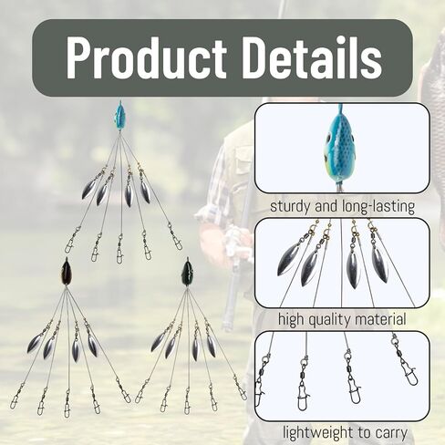 3 قطع من طُعم الصيد بمظلة على شكل ذراع ألاباما لصيد السمك، طعوم سباحة خفيفة الوزن لصيد الأسماك في المياه العذبة، هدية رائعة لعشاق الصيد in Kuwait