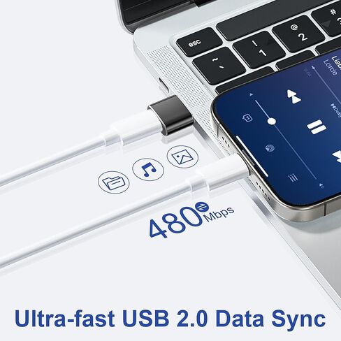 6 حزم محول USB إلى USB C، USB C أنثى إلى USB A ذكر، محول نوع C لسلسلة iPhone 17، iWatch، iPad، Samsung Galaxy S25، محول شحن للسيارة، PS4 والاستخدام اليومي in Kuwait