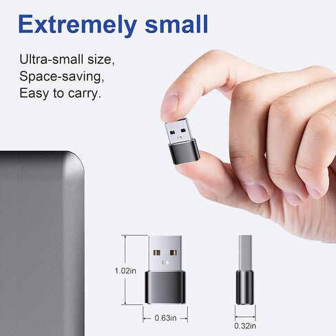 6 حزم محول USB إلى USB C، USB C أنثى إلى USB A ذكر، محول نوع C لسلسلة iPhone 17، iWatch، iPad، Samsung Galaxy S25، محول شحن للسيارة، PS4 والاستخدام اليومي in Kuwait