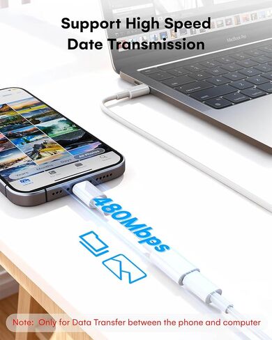 محول Lightning إلى USB C (عبوتان)، شحن سريع ونقل البيانات، كابل موصل شاحن USB C لأجهزة iPhone 17/16/15، iPad Pro/Air، Samsung، Pixel-(ليس للصوت/OTG) in Kuwait