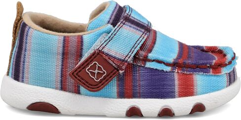 حذاء Twisted X Infant's Hooey Driving Moc، Moc Toe، أزرق متعدد، 8 M in Kuwait