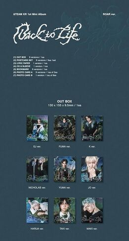 &TEAM Back to Life 1st KR Mini Album ROAR Ver. [YUMA Cover] CD + 2 Photocard + Postcard Set + Bookmark in Saudi Arabia