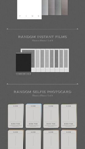 BLACKPINK BORN PINK 2nd Album BOX SET Version CD+Photobook+Accordion Lyrics Paper+Large Photocard+Postcard+Instant Film+Selfie Photocard+Tracking (GRAY Version)) in Saudi Arabia
