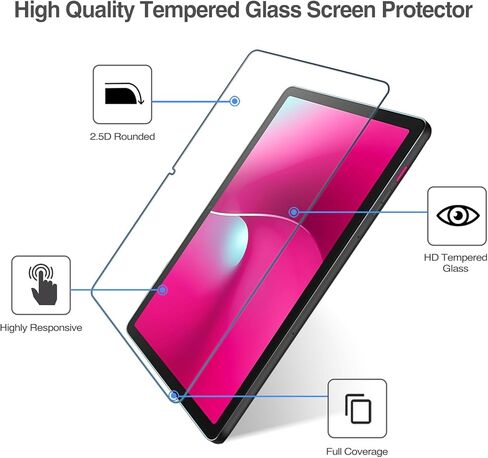 واقي شاشة ProCase مكون من قطعتين لجهاز T-Mobile REVVL Tab 2 ( 5G، إصدار 2025، 10.1 بوصة)، واقي شاشة من الزجاج المقسى - شفاف in Kuwait