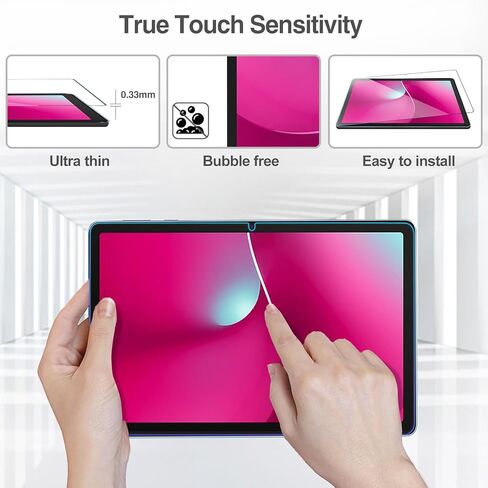 واقي شاشة ProCase مكون من قطعتين لجهاز T-Mobile REVVL Tab 2 ( 5G، إصدار 2025، 10.1 بوصة)، واقي شاشة من الزجاج المقسى - شفاف in Kuwait