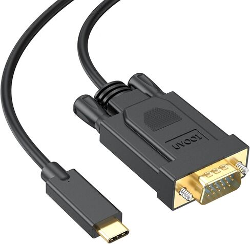USB C to VGA Cable 6FT, USBC to VGA Cable Adapter Compatible with MacBook Pro/Air, iPad Pro, Dell XPS, Surface Book, Pixelbook, Laptop, Monitor in Saudi Arabia