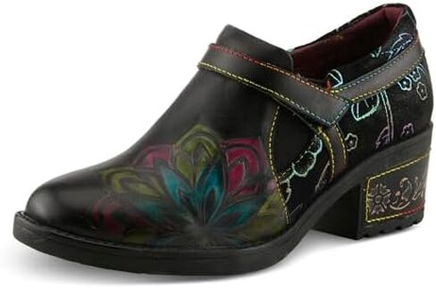 Spring Step L'Artiste Mastella slip-on Shoters | أعقاب جلدية مرسومة باليد مع تفاصيل فنية in Kuwait