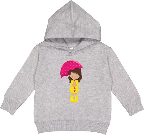 inktastic Latina Girl, Cute, Girl in Raincoat, Umbrella Toddler Hoodie in Saudi Arabia
