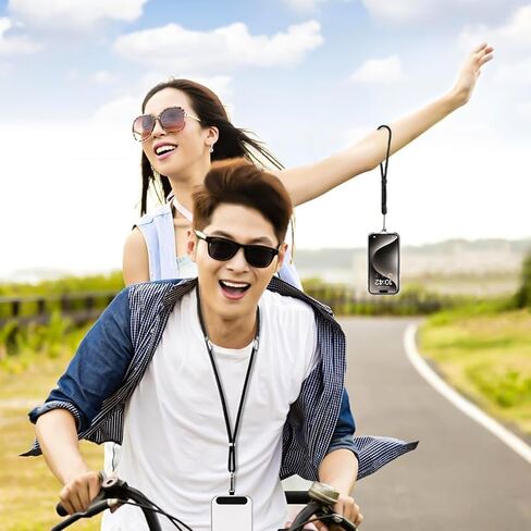 Phone Patch Lanyard Set of 2, 1 Pcs Wrist Strap and 1 Pcs Adjustable and Removable Crossbody Neck Strap for Women and Men, Suitable for Most Smartphones, Black in Saudi Arabia