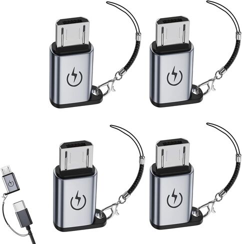 محول USB C إلى Micro مكون من 4 قطع، يدعم الشحن السريع ونقل البيانات بقدرة 36 ​​وات. محول Micro إلى USB C مناسب لأجهزة واجهة Micro ولا يدعم وظائف سماعة الرأس وOTG in Kuwait