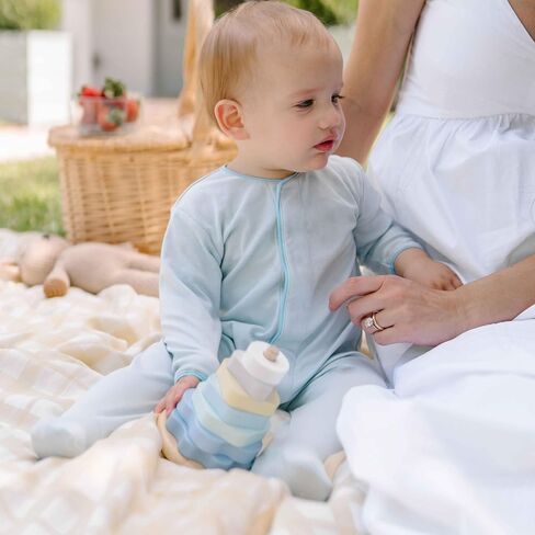Magnetic Baby Footie - Peruvian Pima Cotton, Premium Infant One-Piece with Easy Magnetic Closures, Soft Breathable in Saudi Arabia