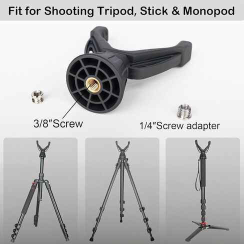 Portable Shooting Tripod with 360° Rotating & Removable V Yoke - Adjustable Height Rifle Rest Stand for Hunting, Target Shooting, Binoculars, Cameras & Outdoor Activities in Saudi Arabia