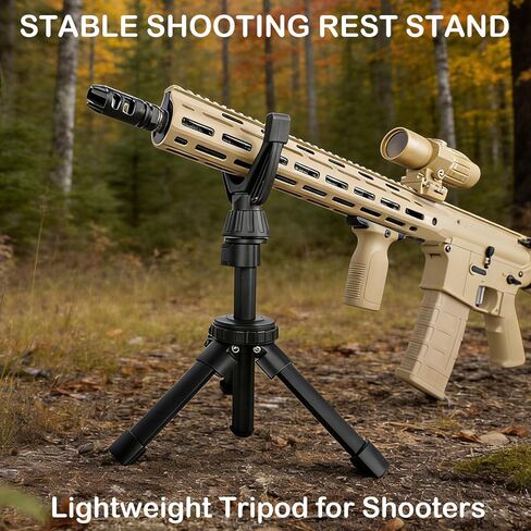 Portable Shooting Tripod with 360° Rotating & Removable V Yoke - Adjustable Height Rifle Rest Stand for Hunting, Target Shooting, Binoculars, Cameras & Outdoor Activities in Saudi Arabia