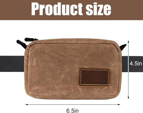 حقيبة Edc بسحاب، حقيبة حزام Edc للرجال والنساء، حقيبة خصر للمشي لمسافات طويلة، حقيبة قماش مشمع، منظم جيب مضاد للسرقة للاستخدام اليومي in Kuwait