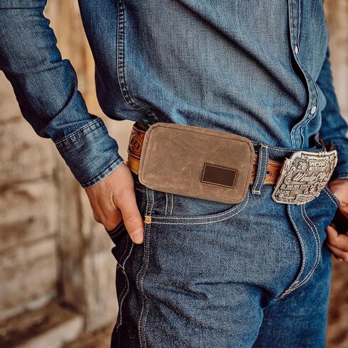 حقيبة Edc بسحاب، حقيبة حزام Edc للرجال والنساء، حقيبة خصر للمشي لمسافات طويلة، حقيبة قماش مشمع، منظم جيب مضاد للسرقة للاستخدام اليومي in Kuwait