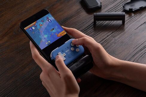 وحدة تحكم صغيرة بحجم الجيب 8Bitdo Micro Bluetooth Gamepad مع مشبك للهاتف المحمول للتبديل، Android، تدعم وضع لوحة المفاتيح (أزرق) in Kuwait