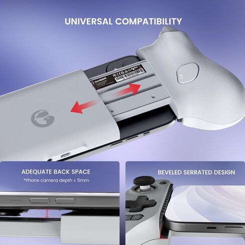 وحدة تحكم الألعاب المحمولة GameSir G8 Galileo Type-C لسلسلة Android وiPhone 15 (USB-C)، لوحة ألعاب التوصيل والتشغيل مع عصا التحكم بتأثير Hall/مشغل Hall، ومقبس صوت 3.5 مم (متجدد) in Saudi Arabia