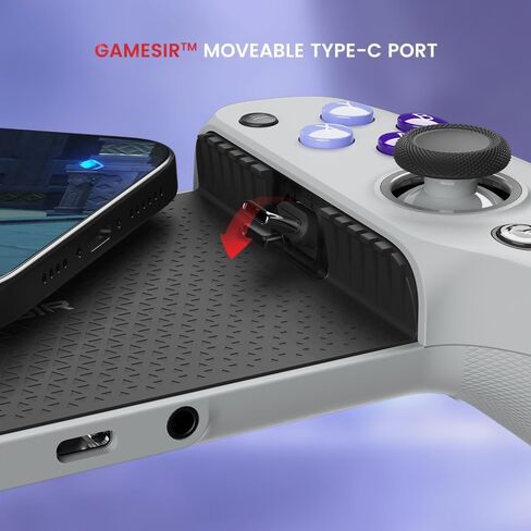 وحدة تحكم الألعاب المحمولة GameSir G8 Galileo Type-C لسلسلة Android وiPhone 15 (USB-C)، لوحة ألعاب التوصيل والتشغيل مع عصا التحكم بتأثير Hall/مشغل Hall، ومقبس صوت 3.5 مم (متجدد) in Saudi Arabia