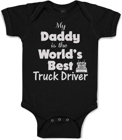 Cute Rascals Custom Baby Bodysuit Daddy Is World's Best Truck Driver Dad Father's Day Funny Cotton in Saudi Arabia