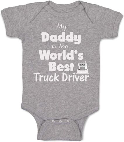 Cute Rascals Custom Baby Bodysuit Daddy Is World's Best Truck Driver Dad Father's Day Funny Cotton in Saudi Arabia