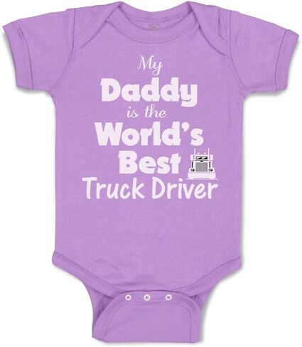 Cute Rascals Custom Baby Bodysuit Daddy Is World's Best Truck Driver Dad Father's Day Funny Cotton in Saudi Arabia
