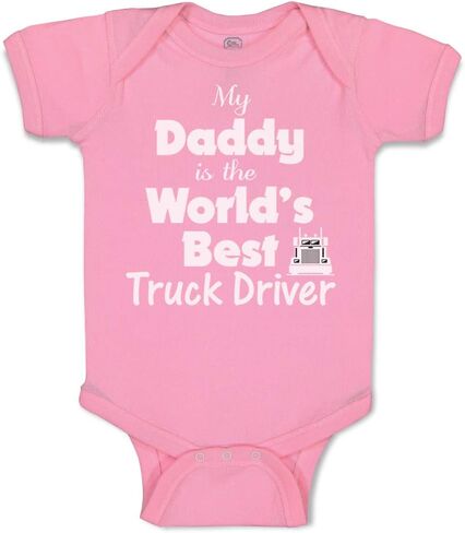 Cute Rascals Custom Baby Bodysuit Daddy Is World's Best Truck Driver Dad Father's Day Funny Cotton in Saudi Arabia