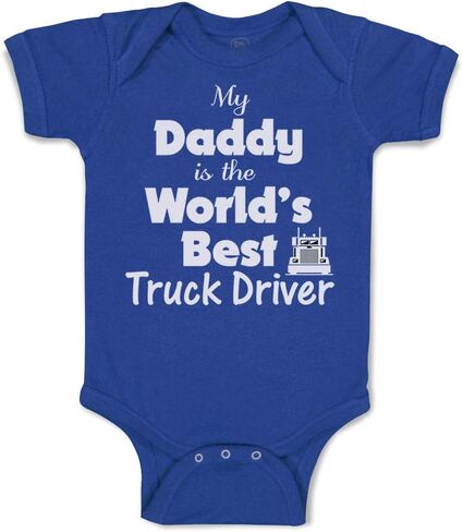Cute Rascals Custom Baby Bodysuit Daddy Is World's Best Truck Driver Dad Father's Day Funny Cotton in Saudi Arabia