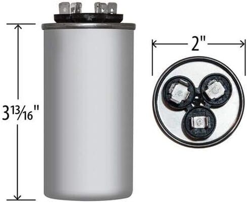 Motor Dual Run Capacitor Round 40 + 4 uf MFD 440 Volt VAC 12785 in Saudi Arabia
