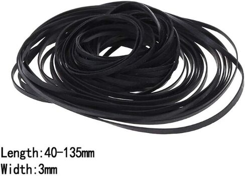 50 قطعة 40-135 مللي متر مزيج عالمي كاسيت ماكينة شرائط أحزمة ، مشترك 3 مللي متر حزام مطاطي مسطح للمسجلات محرك أقراص DVD in Kuwait