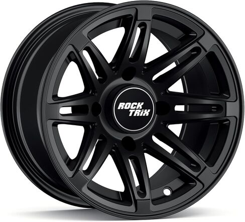 RockTrix RT103 4pc 12in ATV Wheels 4x110 Rims, 12x7, 5+2 Offset, For ATV UTV with IRS (Independent Rear Suspension), Compatible with Bombardier Honda Kawasaki Yamaha Suzuki 4/110 (Set of 4) in Saudi Arabia