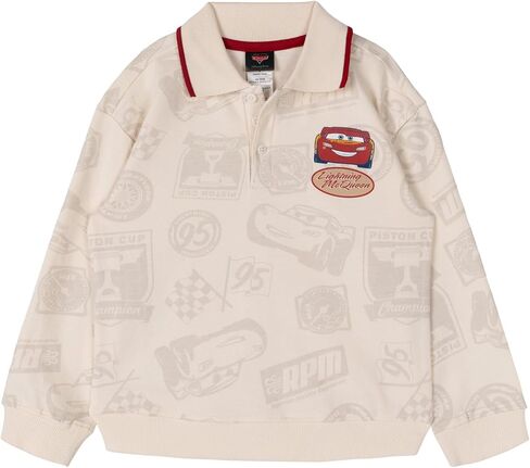 Disney Cars Lightning McQueen French Terry Polo Shirt Jogger Pants Outfit Set Toddler to Big Kid Sizes (2T - 10-12) in Saudi Arabia