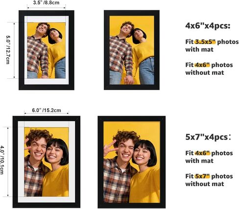 Giftgarden Moon Phase Picture Frame Set, I Love You to The Moon and Back Romantic Gift for Her Valentines Day Wedding Anniversary Couple Mom, Multi Sizes Black Frames (4x6, 5x7, 8x10) in Saudi Arabia