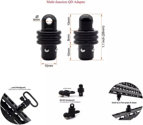 FAZee Multi-Function QD Adapter Stud Sling Swivels Handstop Quick Detach Adaptor (2pcs) in Saudi Arabia
