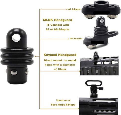 FAZee Multi-Function QD Adapter Stud Sling Swivels Handstop Quick Detach Adaptor (2pcs) in Saudi Arabia