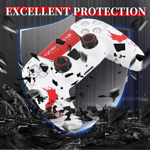 غطاء سيليكون غير قابل للانزلاق لوحدة تحكم PS5 مع أغطية عصا التحكم × 2 وملصق × 1 (GOWIV) in Kuwait