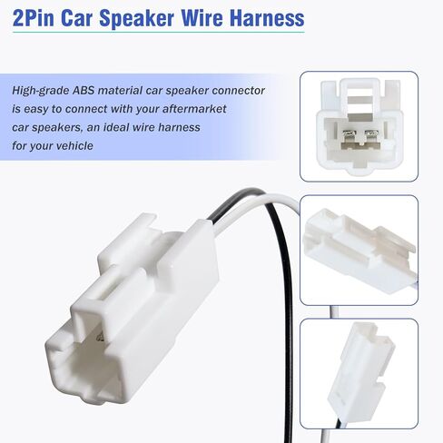 72-8118 Dash Tweeter مكبر صوت متوافق مع JBL Toyota Highlander Hybrid Tacoma RAV4 Avalon Prius، محول سلك مكبر صوت السيارة لما بعد البيع، موصل 2Pin 4 قطع كابل in Saudi Arabia