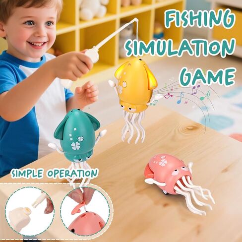 Palksky Dancing Squid Baby Toy in Tummy Time,Magic Electric Octopus Automatic Obstacle Avoidance Toy with Light & Music,Crawling Toys for Learning to Walk,Green in Saudi Arabia