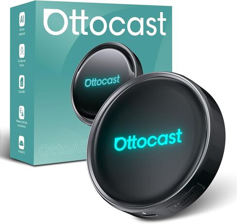 OTTOCAST P3 Pro OttoAibox Android 13 Smart AI Box, Built-in Netflix/YouTube, Wireless CarPlay Android Auto Adapter, Car Video Player with Split-Screen Function in Saudi Arabia
