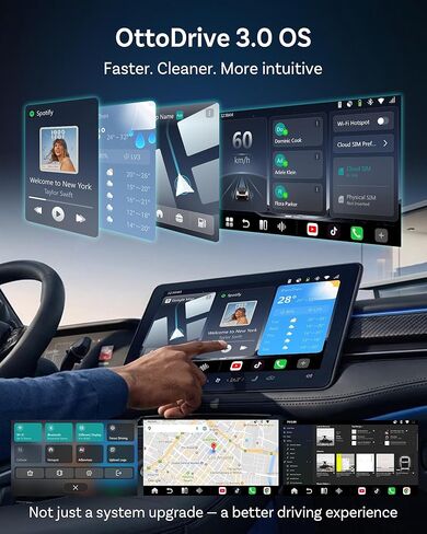 OTTOCAST P3 Pro OttoAibox Android 13 Smart AI Box, Built-in Netflix/YouTube, Wireless CarPlay Android Auto Adapter, Car Video Player with Split-Screen Function in Saudi Arabia