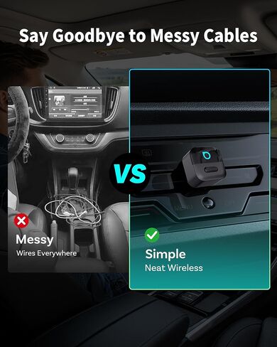 OTTOCAST Mini Pico 2-in-1 Wireless CarPlay & Android Auto Adapter 2026, Plug & Play Dongle for iPhone & Android,Auto Connect,Wi-Fi 6 & Bluetooth 5.4,One-Tap Disconnect & Easy Switch, Small & Fast in Saudi Arabia