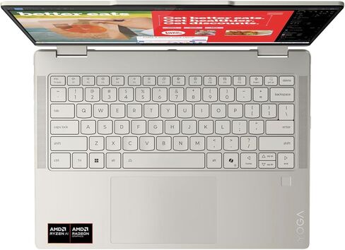 كمبيوتر محمول Lenovo Yoga 7 2 في 1 14AKP10 - AMD Ryzen AI 5 340 Copilot PC - شاشة لمس WUXGA OLED مقاس 14 بوصة، ذاكرة 16 جيجابايت، 1 تيرابايت SSD، قلم يوجا، Wi-Fi 7، قارئ FP، وWin 11 Home 83JR0003US in Kuwait