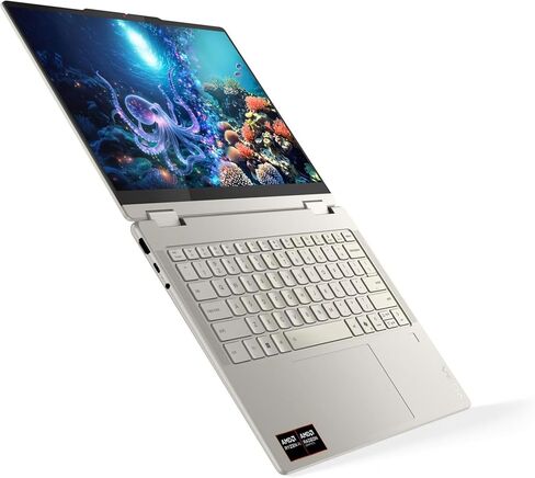 كمبيوتر محمول Lenovo Yoga 7 2 في 1 14AKP10 - AMD Ryzen AI 5 340 Copilot PC - شاشة لمس WUXGA OLED مقاس 14 بوصة، ذاكرة 16 جيجابايت، 1 تيرابايت SSD، قلم يوجا، Wi-Fi 7، قارئ FP، وWin 11 Home 83JR0003US in Kuwait