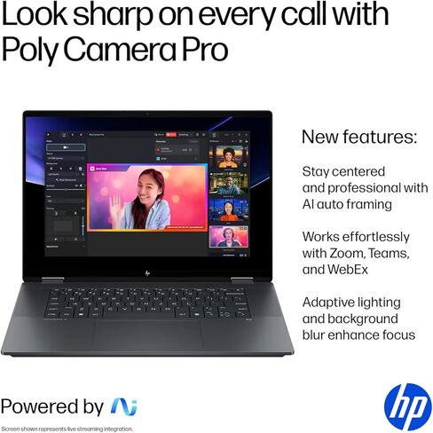 HP OmniBook X Flip Copilot+ PC 2-in-1 Laptop 16" Touchscreen OLED 3K (Intel Ultra 9-288V (UP to 48 Tops), 32GB LPDDR5X, 2TB SSD, Backlit KB, Thunderbolt 4, WiFi 6E, Bluetooth 5.3, Webcam, Win 11 Pro) in Kuwait