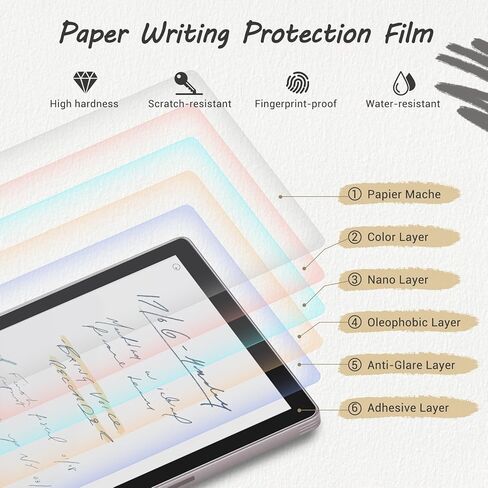 واقي شاشة للكتابة بملمس ورق CoBak من أجل Paper Pro Move 7.3 بوصة إصدار 2025، سطح غير لامع مضاد للوهج وصلابة 9 H من الزجاج المقوى المضاد للخدش - عبوة واحدة باللون الأسود in Saudi Arabia