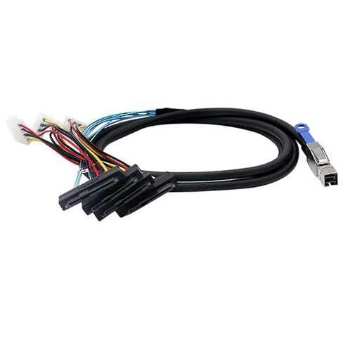 Mini SAS HD SFF 8644 to 4* SAS 8482 29P Server Cable with Power – 6Gbps High Speed 28AWG Copper Wire Data Transfer Cord (1M) in Saudi Arabia