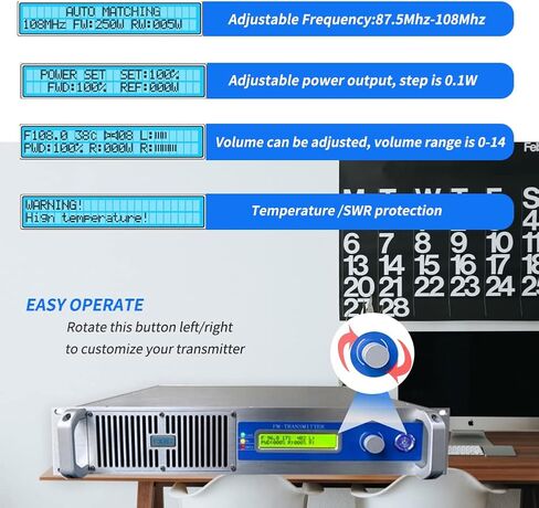 FM Broadcast Transmitter Professional 1000W High Power 1KW Long Range FM Radio Broadcast Transmitter for Church, Radio Station Broadcasting Transmitter in Saudi Arabia