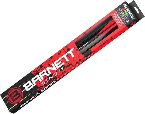 BARNETT - Carbon Headhunter Lighted Strobe Crossbow Arrows - Multicolor Strobing Nocks, Half-Moon Design, Fully Assembled in Saudi Arabia